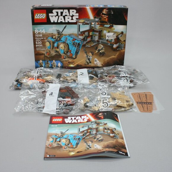 LEGO 75148 Star Wars Encounter on Jakku Set Force Awakens BB-8 Rey 530 OPEN BOX - Picture 1 of 10